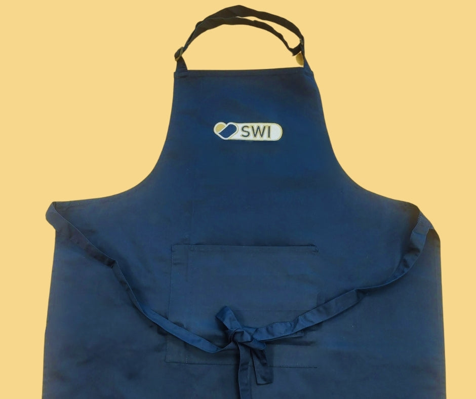 SWI Embroidered Apron - Navy