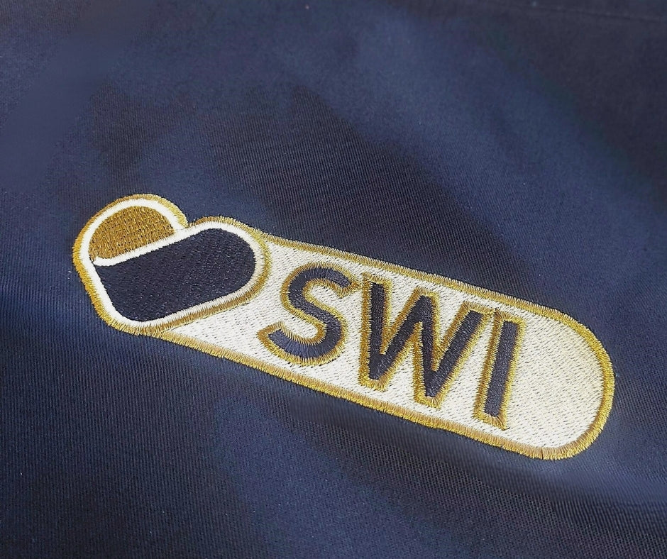 SWI Embroidered Apron - Navy