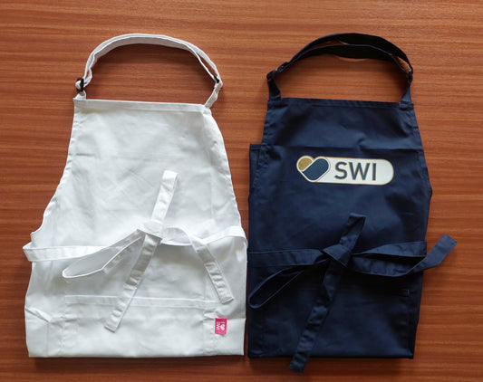 ***Multi-buy offer!!** SWI white and navy apron bargain bundle