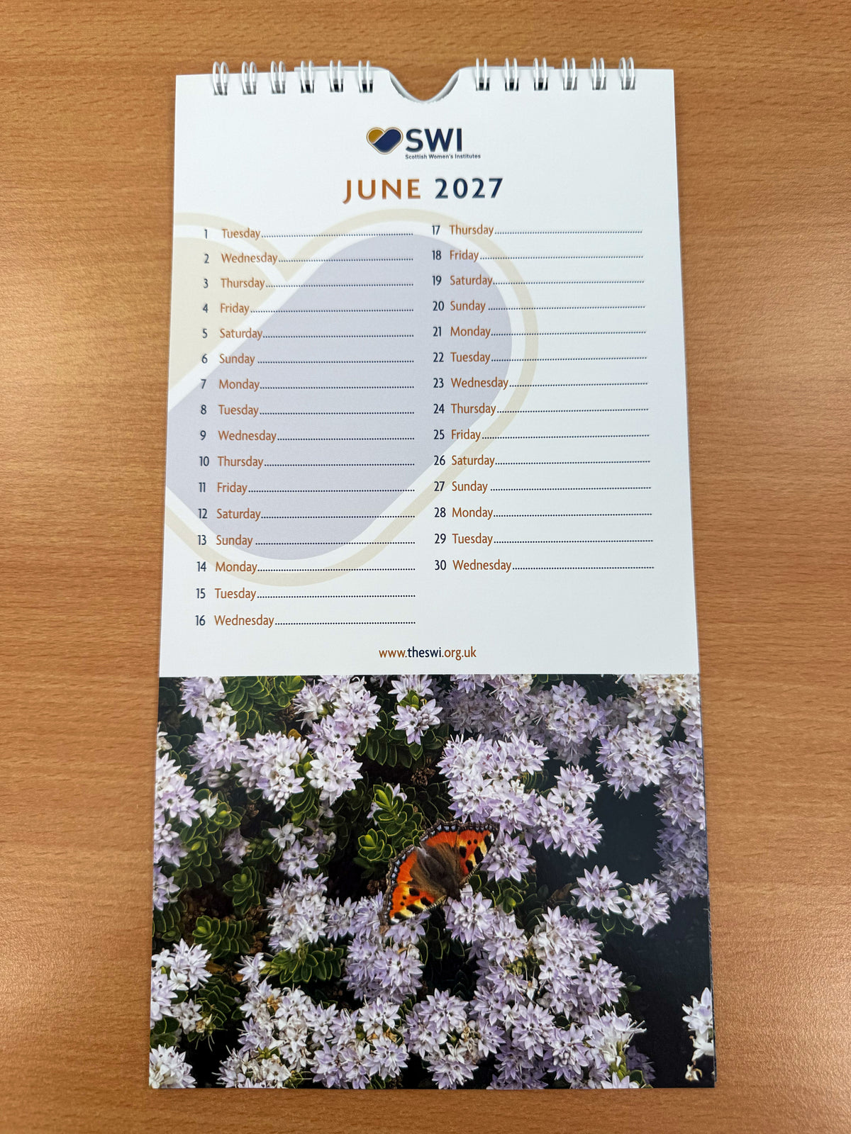 SWI 2027 Calendar - The Natural World