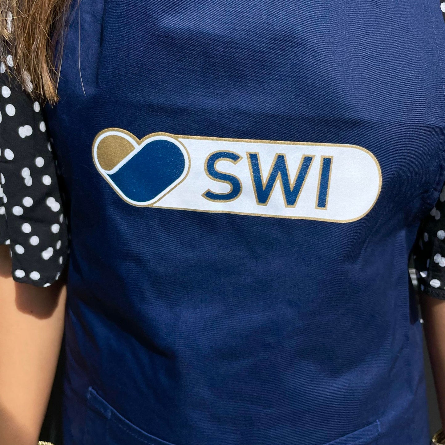 SWI Apron - Navy SWI logo