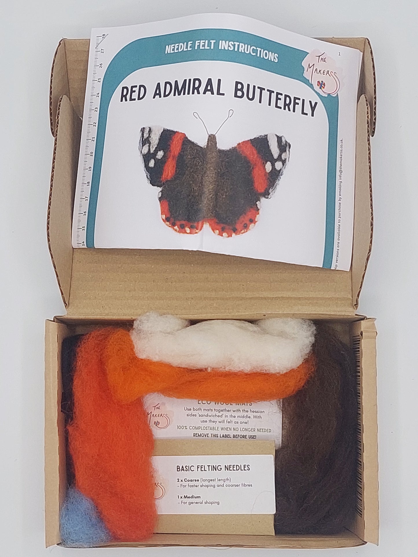 Red Admiral Butterfly Needle Felting Kit **limited availability**